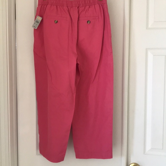 NWT Talbots Hot Pink Petite Crop Pants Size 6 - Picture 2 of 6
